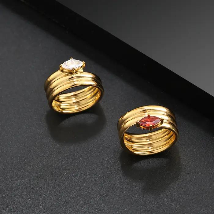 JOVO LOVE – bague en zircone cubique pour femmes