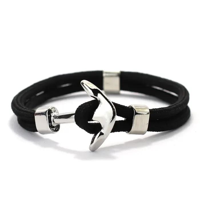 Nouvelle mode Ancchor Bracelet pour hommes sauvetage en plein air survie Paracord Braslet nautique W
