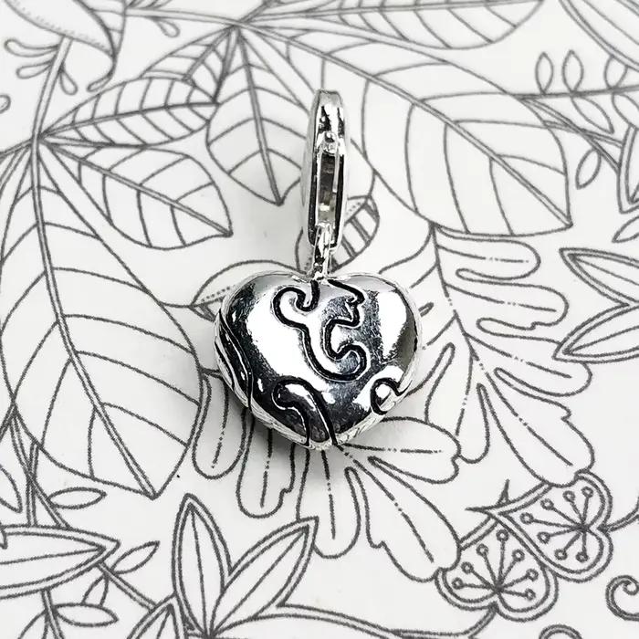 Ornement coeur pendentif balancent breloque femmes cadeau romantique nouveau 925 en argent Sterling bijoux fins