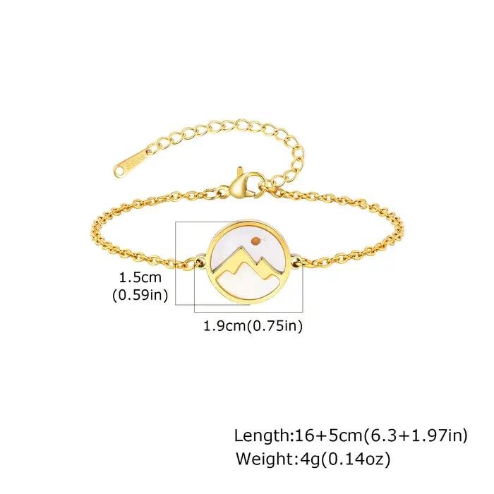 Bracelet et collier en forme de coquille ronde Move Mountains avec graines de moutarde pour femmes, ensemble de bijoux en acier inoxydable, cadeau chrétien de Pâques pour elle