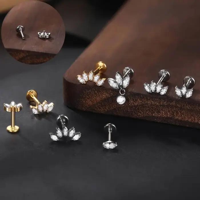 Boucles d'oreilles en titane