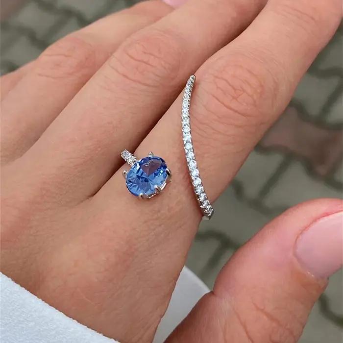 Huitan – bague de luxe en forme géométrique pour femmes