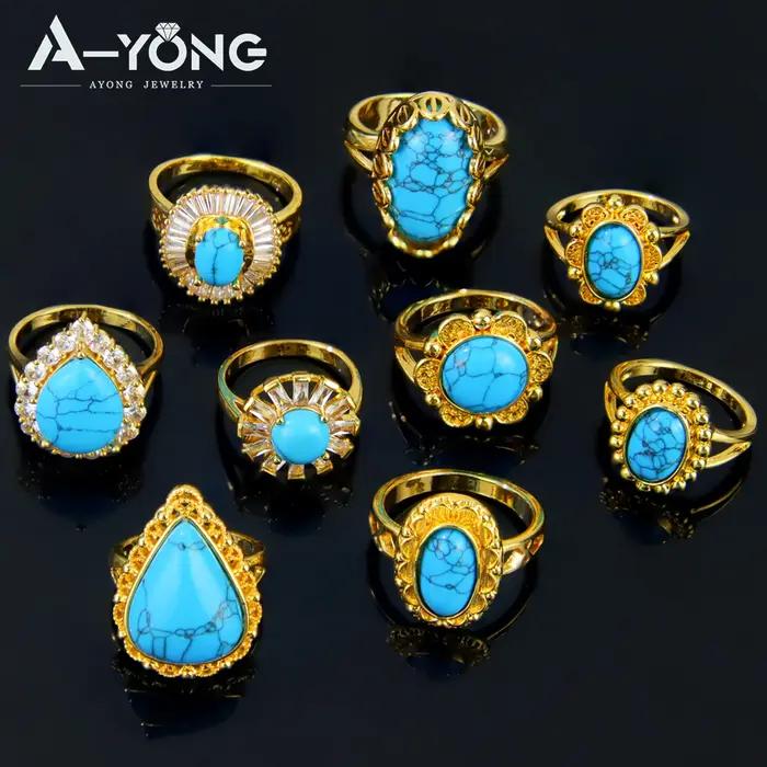 Bague couleur or dubaï plaqué or 21 carats