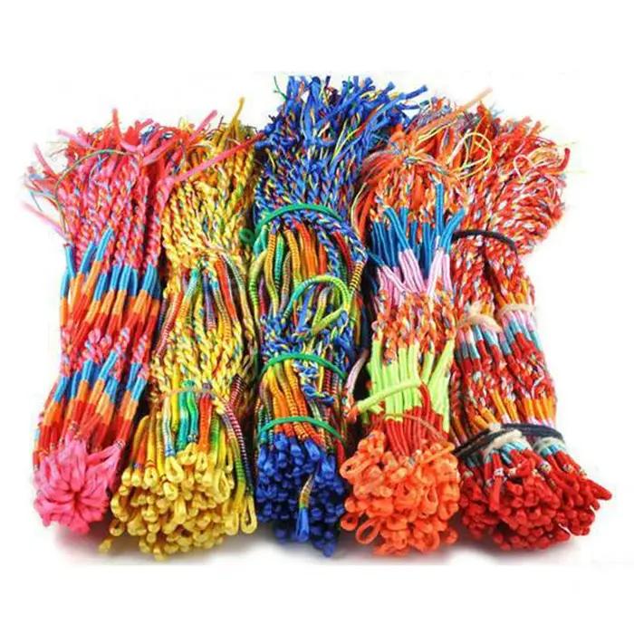 12 X Bracelets d'amitié en fil de coton tissé à la main
