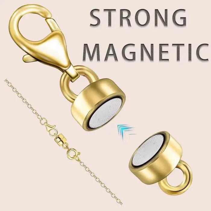 Fermoirs Magnétiques pour Collier, Fermoirs en Or et Argent 14K, Fermoirs Magnétiques pour Bijoux
