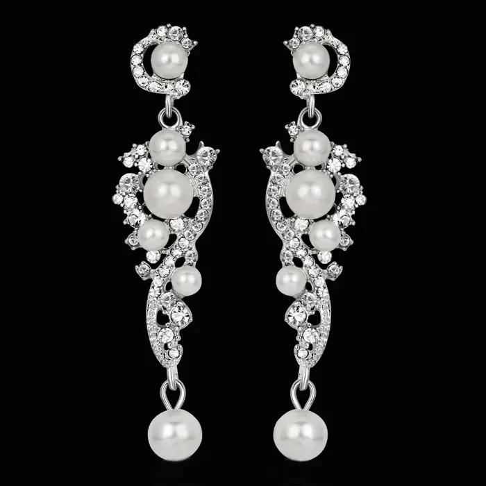 BLIJERY – boucles d'oreilles longues élégantes en perles simulées