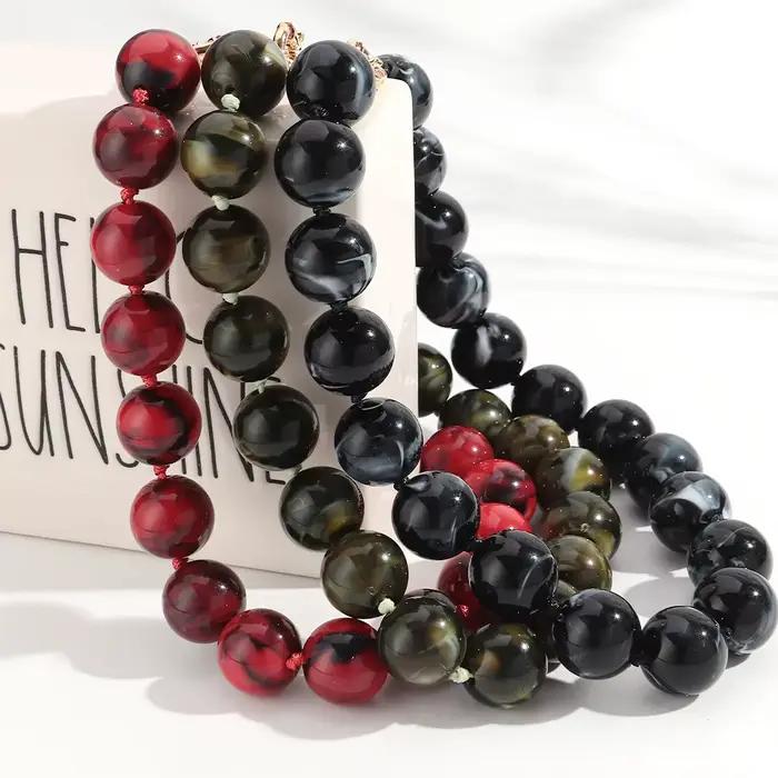 Collier ras du cou multicolore pour femmes