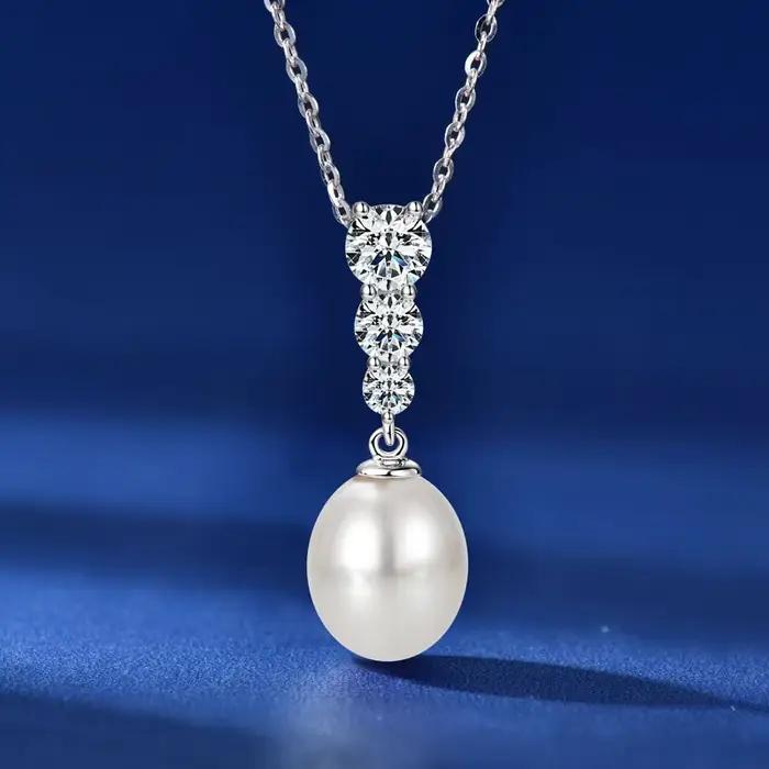 OXTAO – collier et boucles d'oreilles en perles d'eau douce naturelles pour femmes
