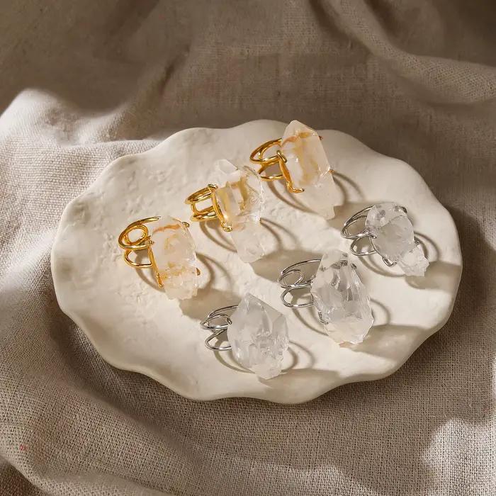 Bagues en quartz clair