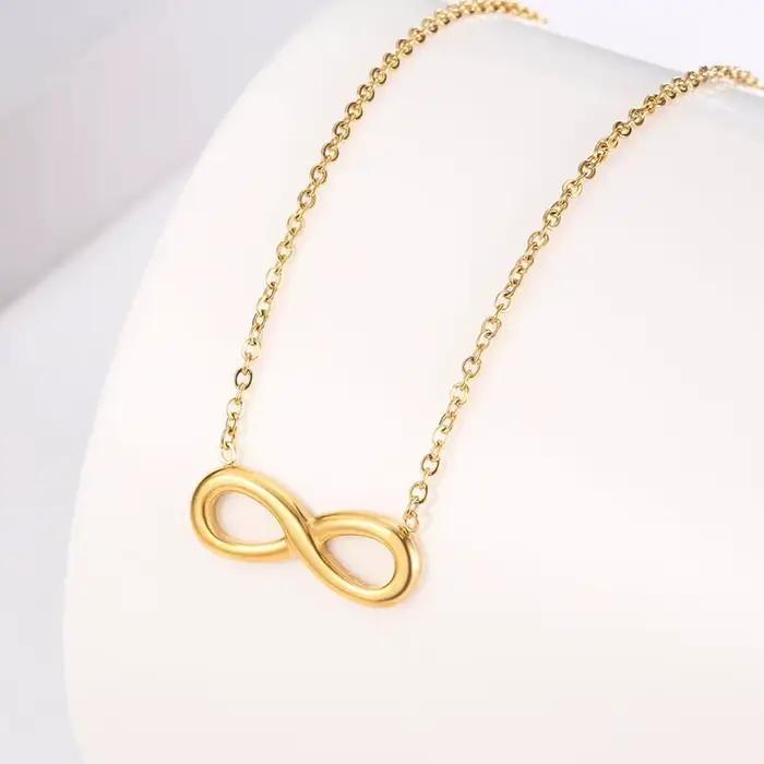 Colliers à breloques avec pendentif Infinity Love pour femmes