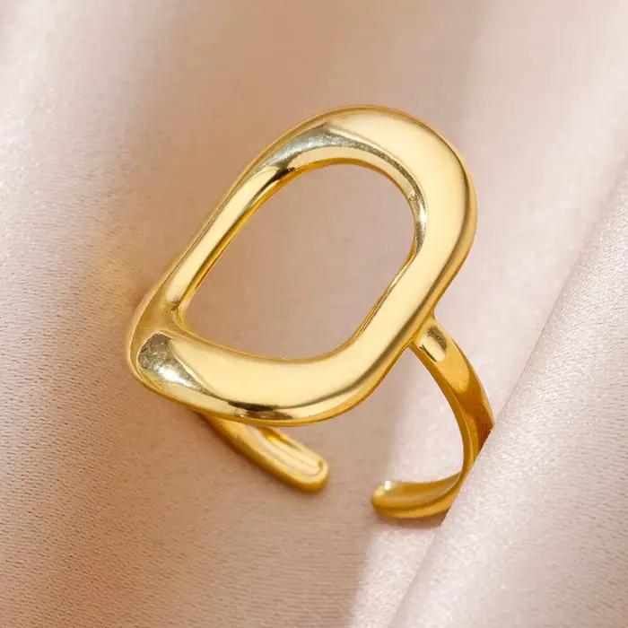 Bague de cocktail en acier inoxydable 316L pour femmes avec réglage de tension pour toutes les occasions élégantes et spéciales
