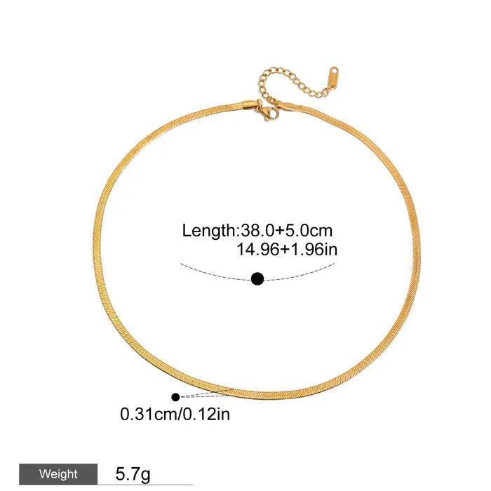 Collier Yori en acier inoxydable blanc avec zircon cubique géométrique, chaîne en Y minimaliste, pla