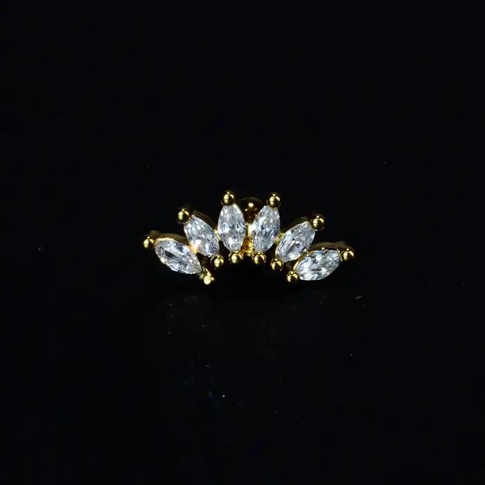 Boucle d'oreille piercing en acier inoxydable pour femme