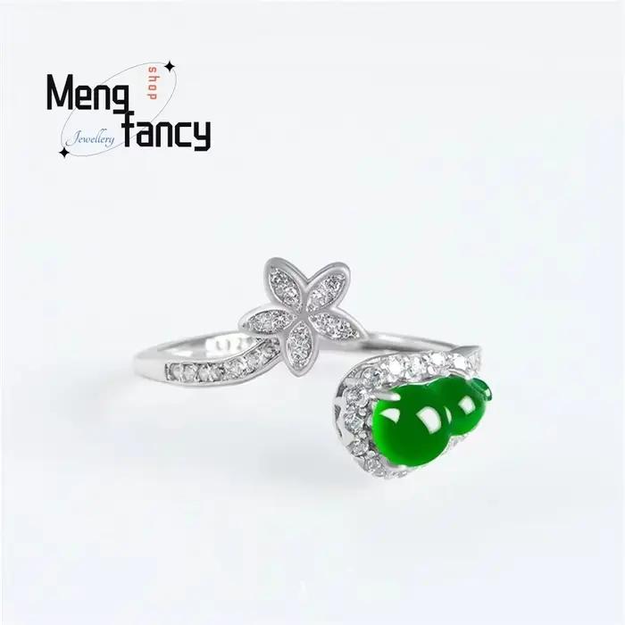 Bague en argent S925 incrustée d'argent naturel A-goods