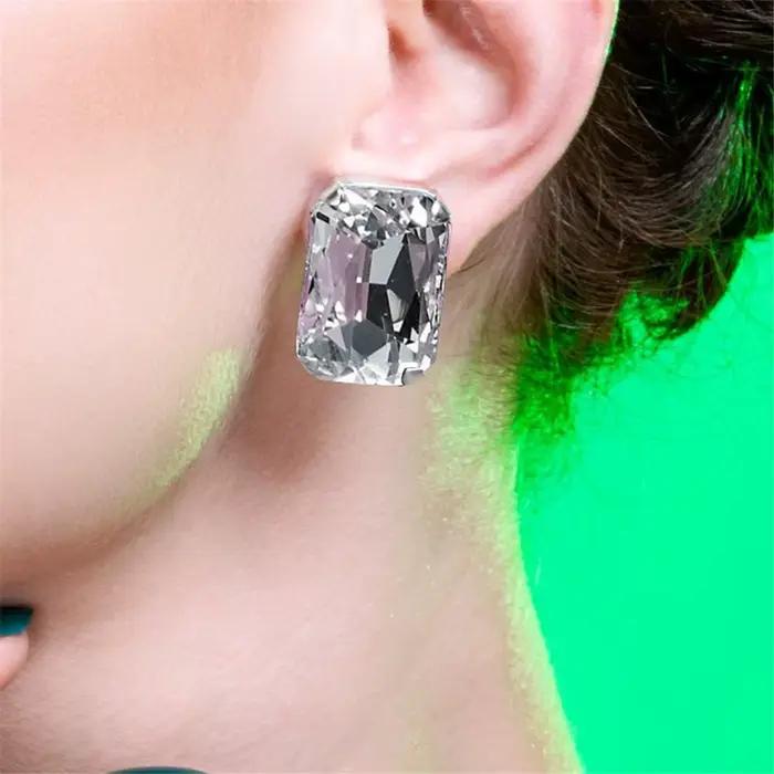 Boucles d'oreilles carrées en cristal pour femmes, accessoires de bijoux exquis, Ultra Flash, vente