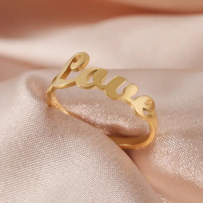 Bague d'amour simple et romantique pour femmes