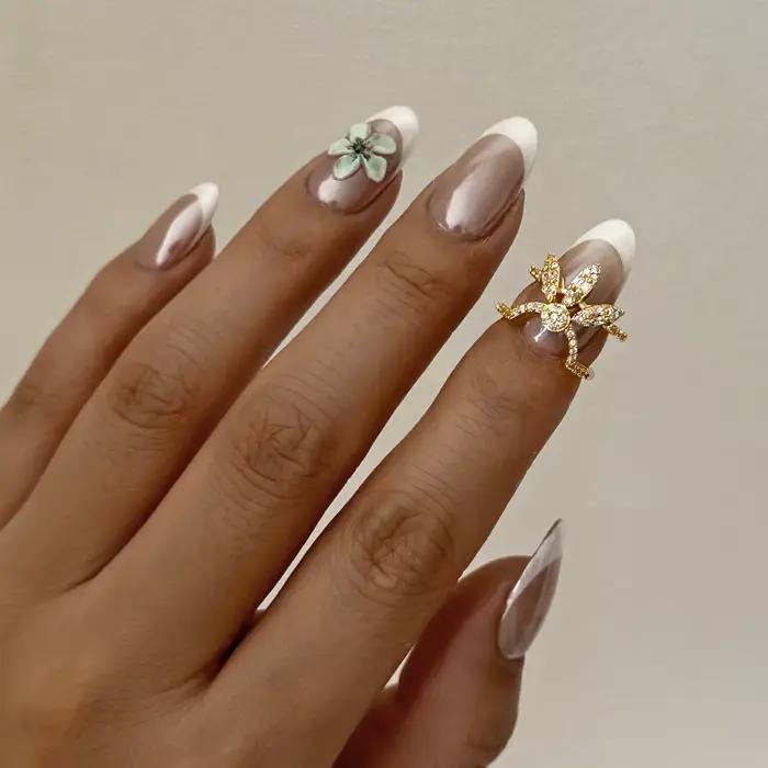 Bagues créatives en zircon cubique en forme de couronne de fleurs pour femmes et hommes, bijoux poly