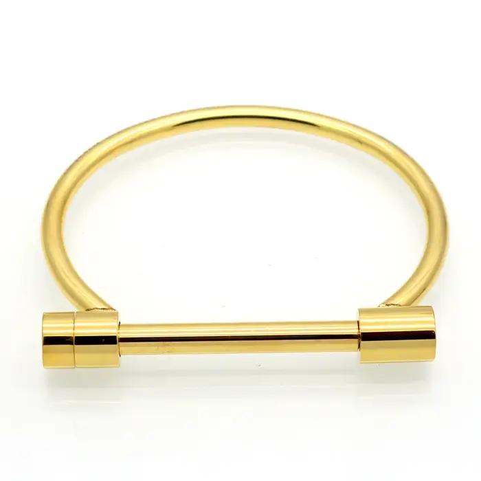 Bracelet manchette à vis d'amour pour femmes