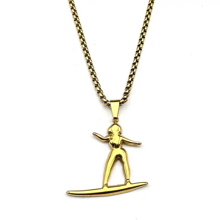 Collier pendentif planche de surf pour les amateurs de plage et d'océan