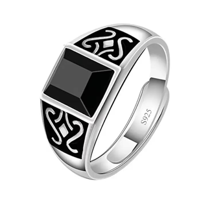 Nouvelle bague vintage en argent 925 pour homme et femme