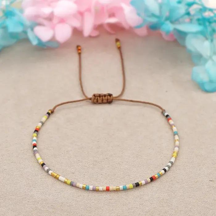 Go2Boho Miyuki Bracelets de perles Simple mince Bracelet bohème Pulsera Style natif bijoux brassard