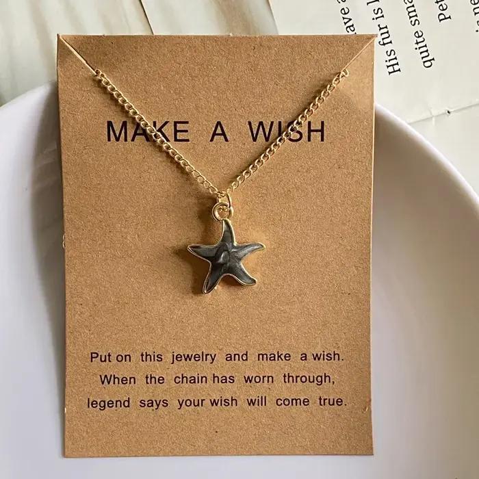 Collier étoile de mer pour cadeau de vacances d'été
