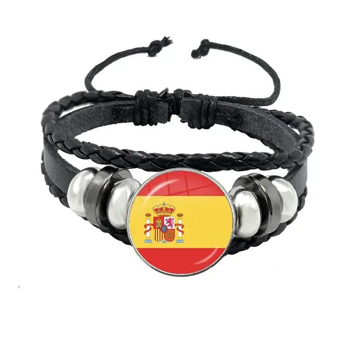 Bracelet Drapeau du Monde Bijoux Multiculturels à la Mode pour Homme et Femme Occasions Spéciales