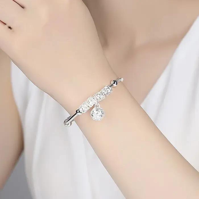 Bracelet cloche en argent Sterling 925 pour femmes