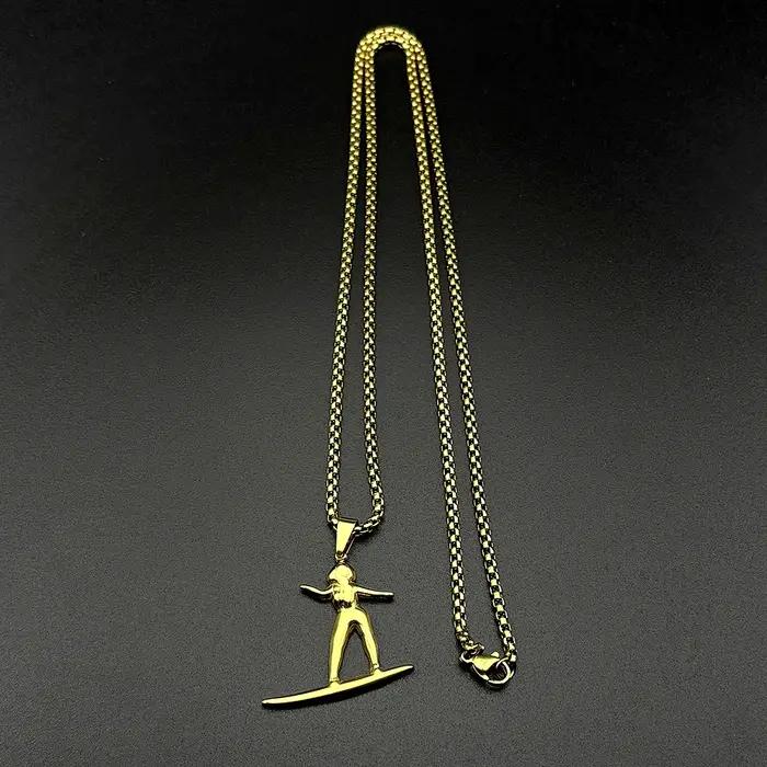 Collier pendentif planche de surf pour les amateurs de plage et d'océan