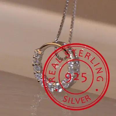 Collier avec pendentif en argent Sterling 2019 pour femmes, cercle de cristal Zircon brillant, bijou