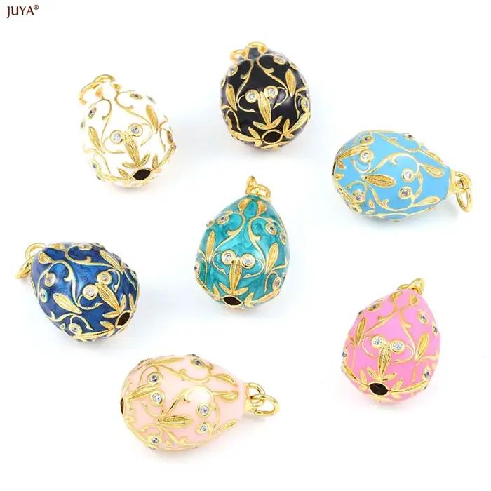 JUYA nouveau pendentif goutte d'eau 3D Type bohême CZ émail breloque pour bricolage femmes colliers fabrication de bijoux accessoires
