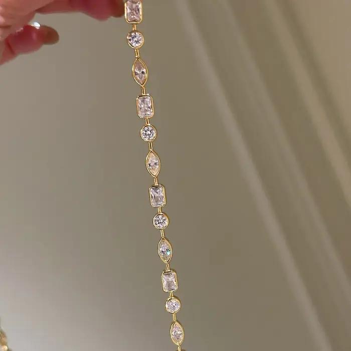Nouveaux bracelets en diamants étincelants irréguliers et exquis pour femmes