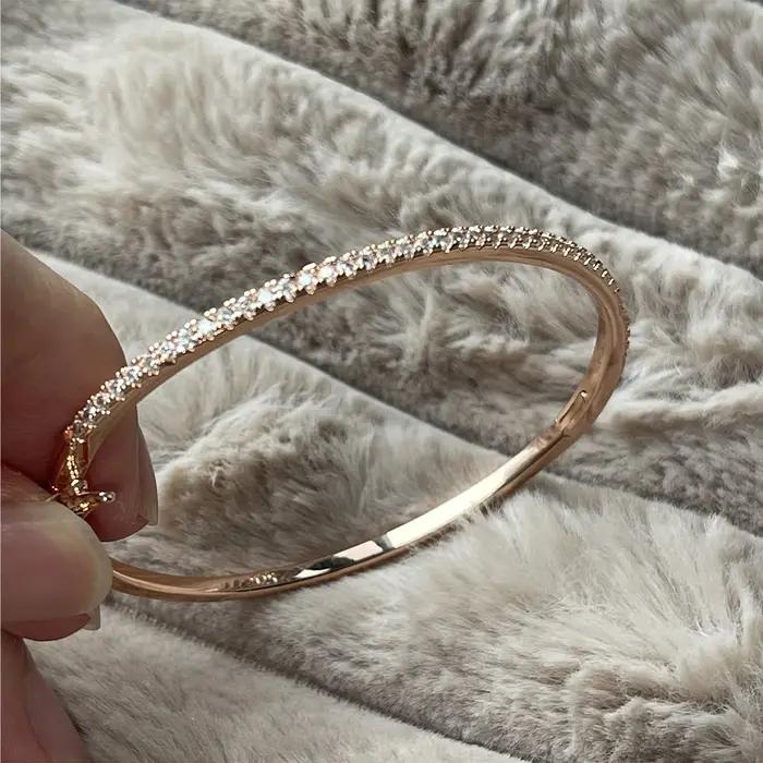 Bracelet en argent Sterling 925 pur avec diamants