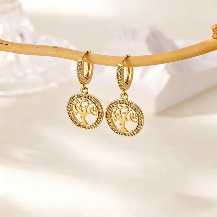 Boucles d'oreilles étoile Arbre de Vie pour femme
