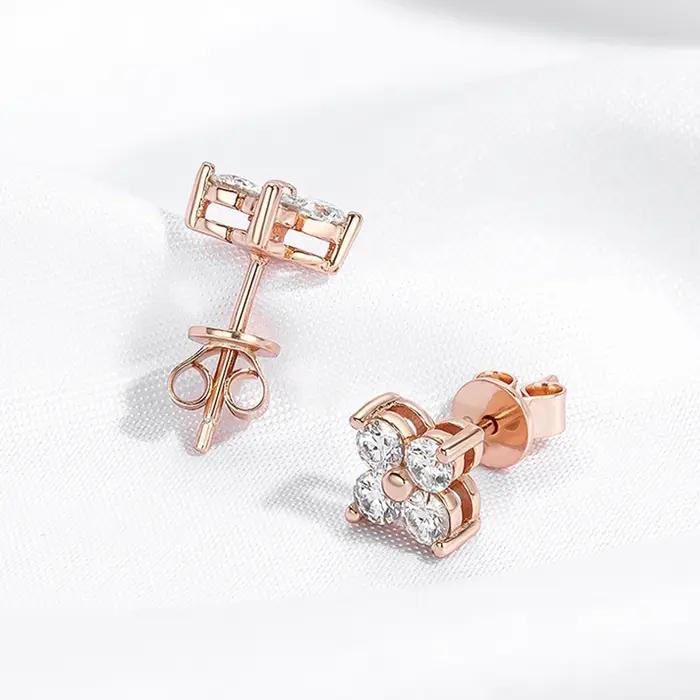 Smyoe-Boucles d'Oreilles en Moissnaite pour Femme