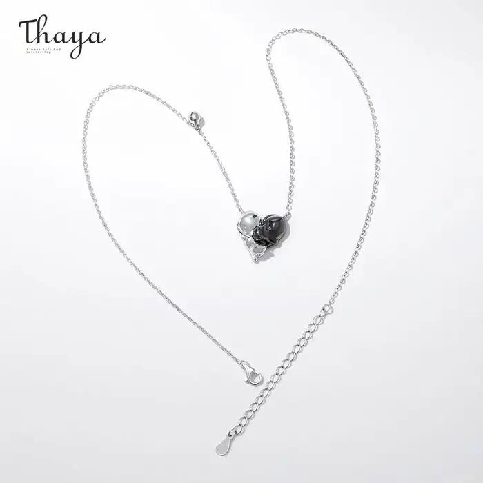 Thaya – collier avec pendentif plaqué or pour femmes