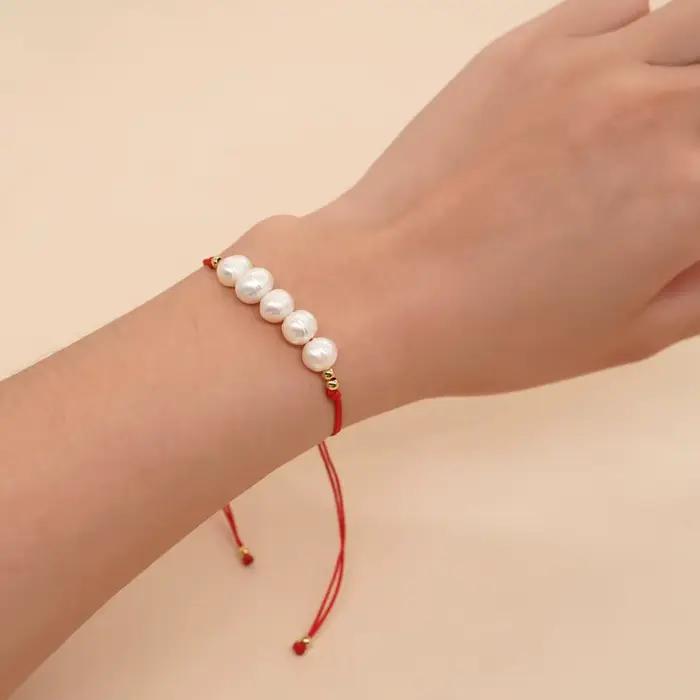 Go2boho – Bracelet bohème en perles d'eau douce, empilable de perles naturelles, chaîne faite à la main, nouveaux bijoux tendance de noël, cadeau pour femmes et filles