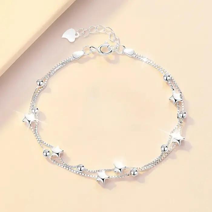 Bracelets en corde torsadée en argent Sterling 925