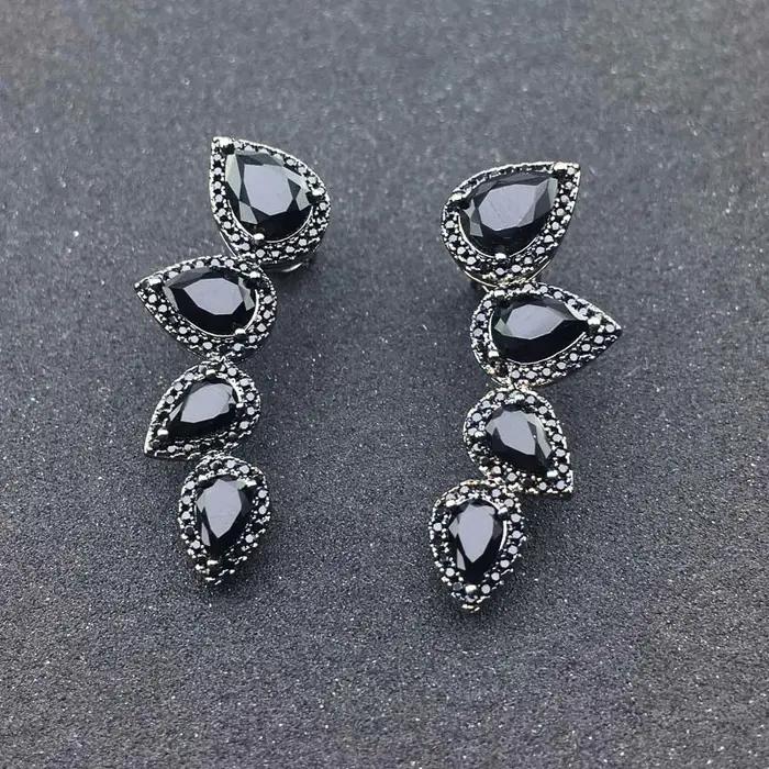FFGems-Boucles d'Oreilles en Émeraude Synthétique pour Femme