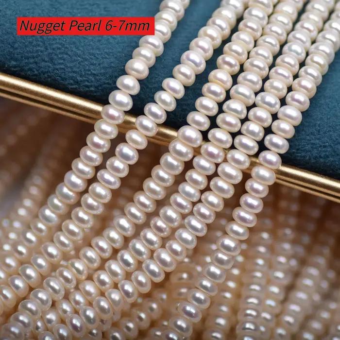 Perles Nugget d'eau douce bouton naturelles pour bijoux personnalisés colliers bracelets boucles d'oreilles occasions spéciales fabrication artisanale