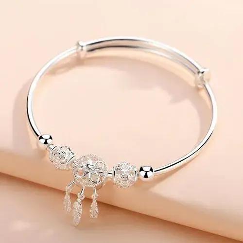Bracelet cloche en argent Sterling 925 pour femmes