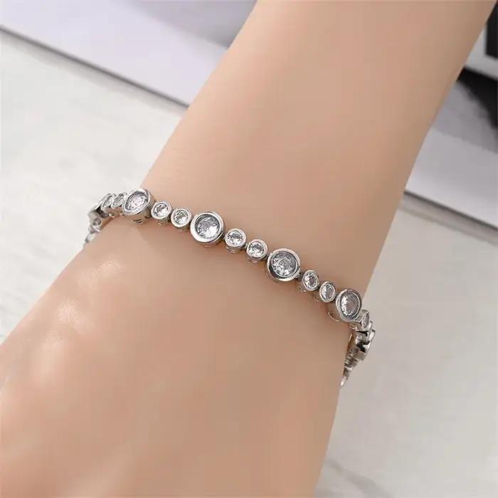Bracelet à bulles de ciel étoilé en argent Sterling 925 Original pour femmes