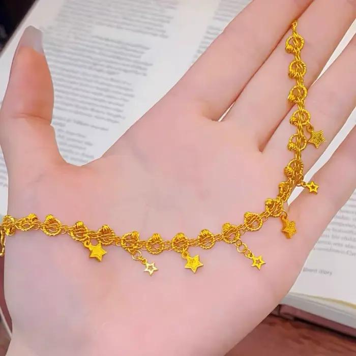 Bracelet Charme Étoile Attrape-rêves Corail Cuivre Délicat Pour Femmes Occasions Spéciales Cadeau Anniversaire Polyvalent Mode