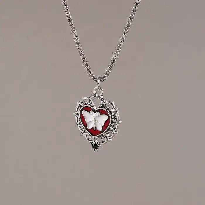 Collier rock personnalisable avec plaquage rhodium pour homme femme style hiphop punk grunge occasion spéciale