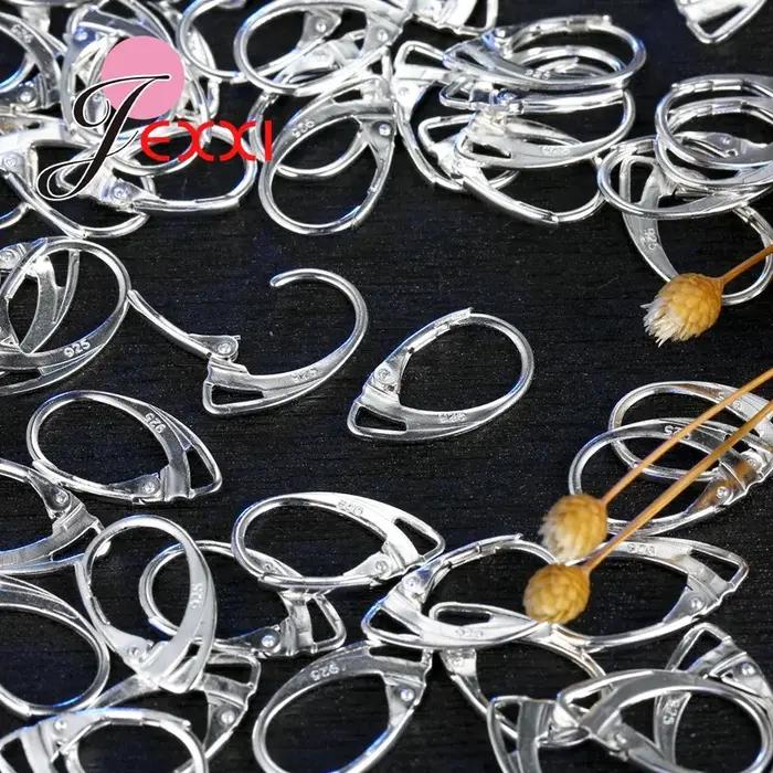 Connecteur de boucles d'oreilles en argent S925