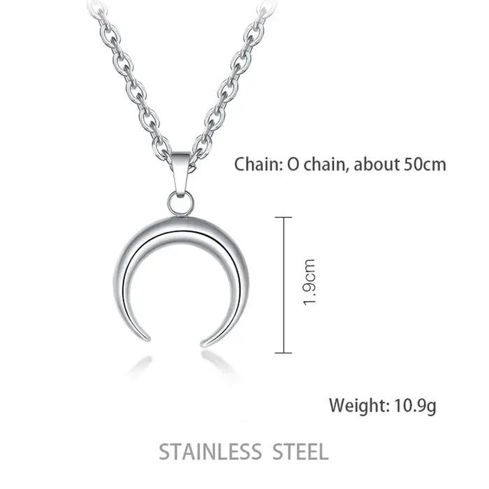 Collier demi-lune en acier inoxydable