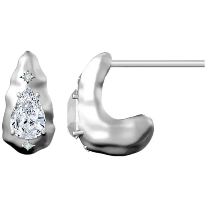 Boucles d'oreilles MUSHAN personnalisées en argent sterling 925 avec moissanite couleur D VVS