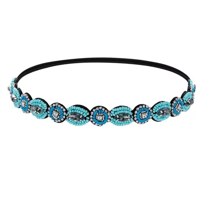Ethnique Vintage bohème perles bandeau élastique bandeau cheveux accessoires