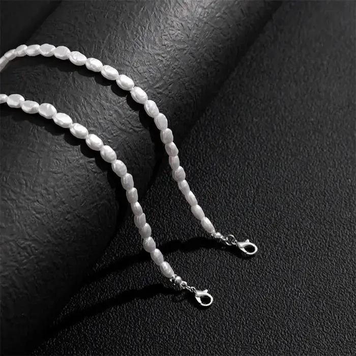 Collier ras du cou en Imitation de perles pour femmes