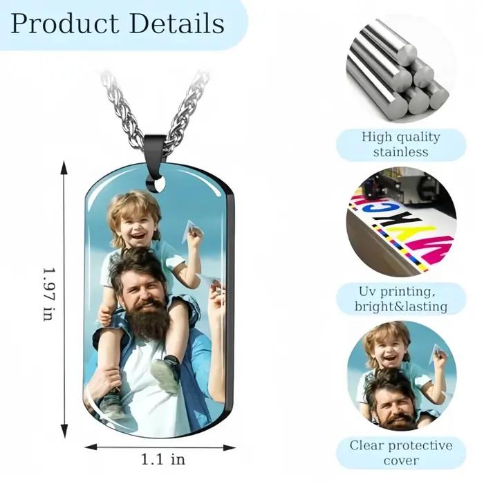 Amaxer – collier avec Photo personnalisée
